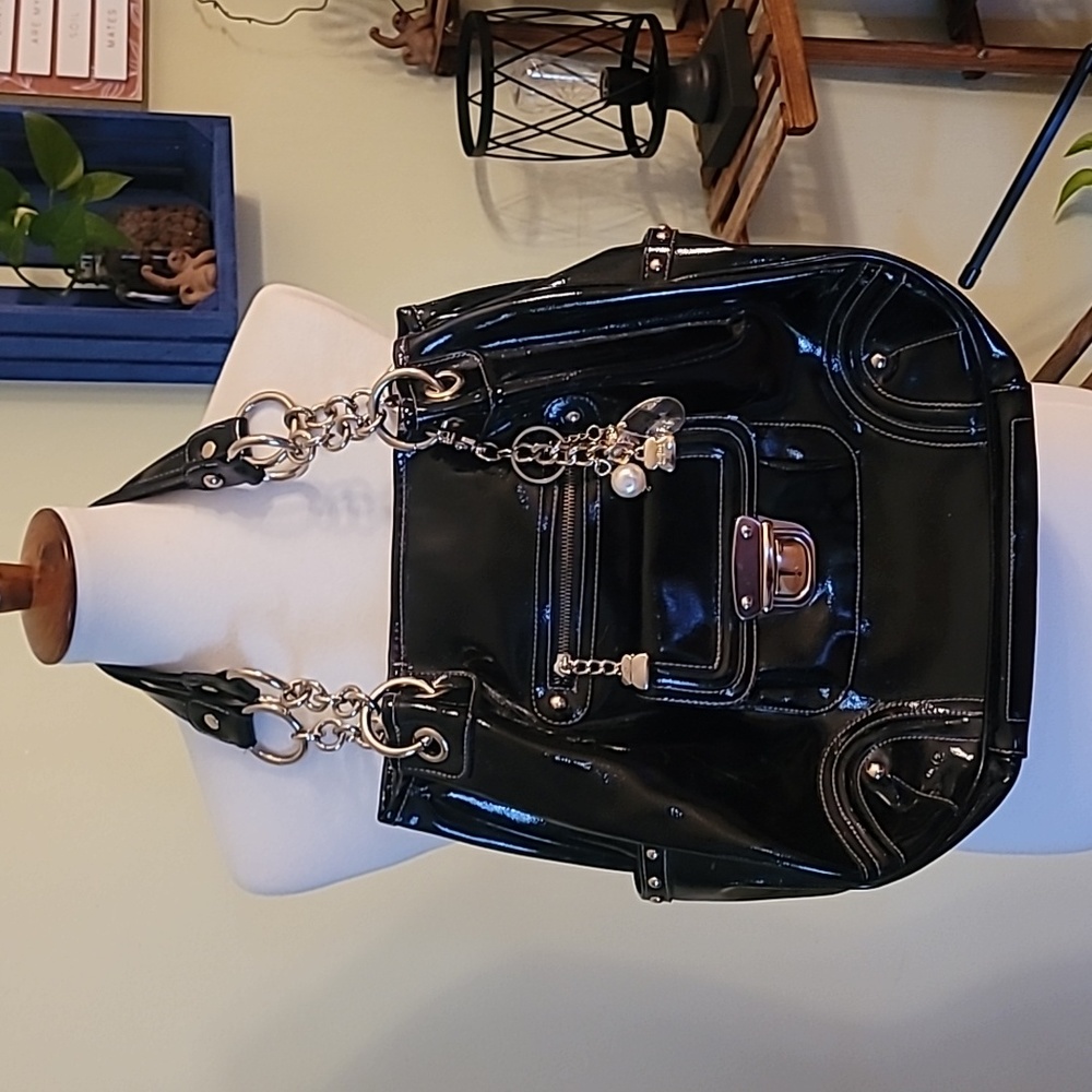 Kathy Van Zeeland Black Tote Shoulder  Bag